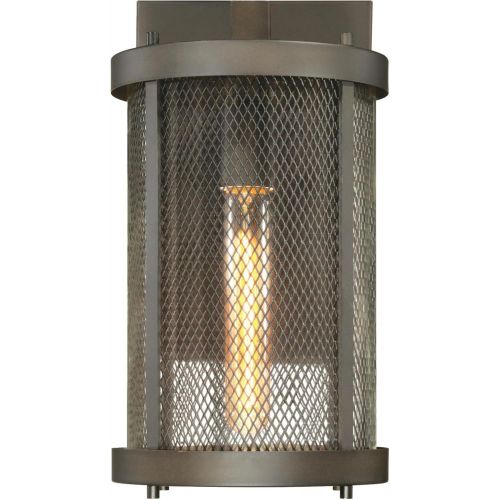  Westinghouse 6323400 Skyview One-Light LED Outdoor Wall Fixture, Oil Rubbed Bronze Finish with Mesh and Clear Glass