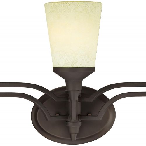  Westinghouse 6302200 Malvern Three-Light Indoor Wall Fixture, Oil Rubbed Bronze Finish with Smoldering Scavo Glass