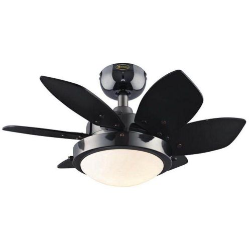  Westinghouse Lighting 24 Quince 6 Blade Ceiling Fan Finish: Gun Metal with BlackGraphite Blades