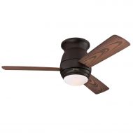 Westinghouse Westinghoue 7217800 Halley 44-Inch Oil Rubbed Bronze IndoorOutdoor Ceiling Fan, Dimmable LED Light Kit with Frosted Opal Glass, Remote Control Included