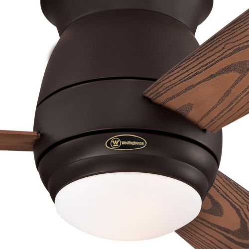 Westinghouse Westinghoue 7217800 Halley 44-Inch Oil Rubbed Bronze IndoorOutdoor Ceiling Fan, Dimmable LED Light Kit with Frosted Opal Glass, Remote Control Included