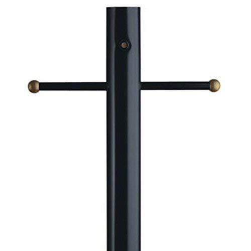  Westinghouse Lighting Westinghouse Lantern Post with Ground Convenience Outlet and Dusk to Dawn Sensor, Black Finish on Steel