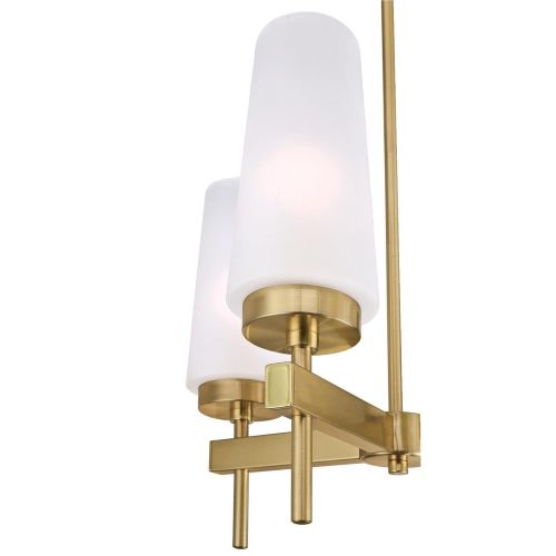  Westinghouse Lighting 6352700 Chaddsford Six-Light Indoor, Champagne Brass Finish with Frosted Glass CHANDELIER,