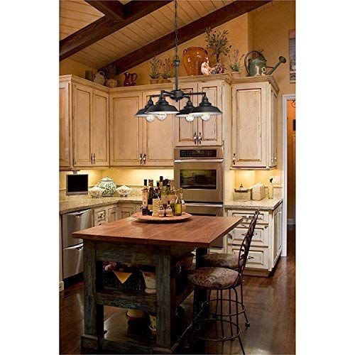  Westinghouse Lighting Westinghouse 6343300 Iron Hill Four-Light Indoor Convertible Chandelier/Semi-Flush Ceiling Fixture, Oil Rubbed Bronze Finish with Highlights and Metal Shades,