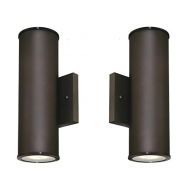 Westinghouse Lighting Westinghouse 6315700 Mayslick Two-Light LED Up and Down Light Outdoor Wall Fixture with Frosted Glass Lens, Oil Rubbed Bronze