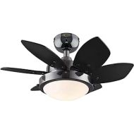 Westinghouse Lighting 7224600 Quince Indoor Ceiling Fan with Light, 24 Inch, Gun Metal