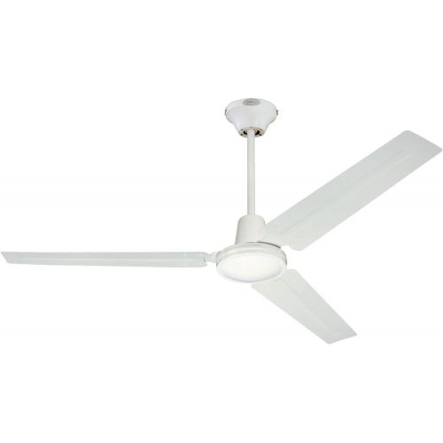  Westinghouse Lighting Westinghouse 7812700 Jax, Modern Industrial Style Ceiling Fan and Wall Control, 56 Inch, White Finish