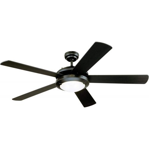  Westinghouse Lighting 7224200 Comet Indoor Ceiling Fan with Light, Matte Black