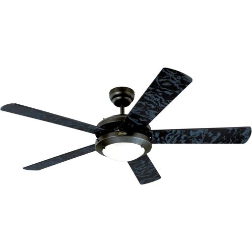  Westinghouse Lighting 7224200 Comet Indoor Ceiling Fan with Light, Matte Black