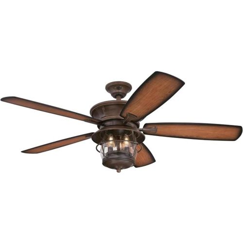  Westinghouse Lighting Ceiling Fan with Lights and Remote Control, Brentford 52 Inch Reversible ABS Blade Fan for Bedroom Home Living Decor, Home Cloth Included, Aged Walnut/Dark Ch