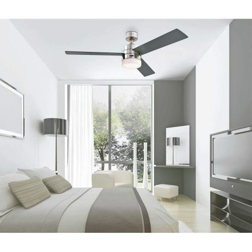  Westinghouse Lighting 7225700 Alta Vista, Modern LED Ceiling Fan with Light and Remote Control, 52 Inch, Brushed Nickel Finish, Opal Frosted Glass