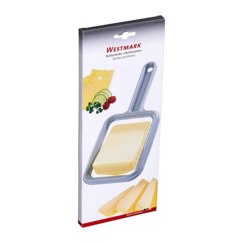  Westmark Butterteiler/-portionierer, Aluminium/Rostfreier Edelstahl, 25,8 x 11,5 x 1,3 cm, Portionetto, Grau, 32002260