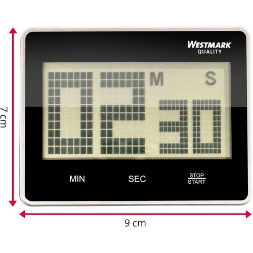  [아마존베스트]Westmark Digital Magnetic Kitchen Timer, Up to 99 Minutes, Plastic, Big, Anthracite/Silver, 10912280