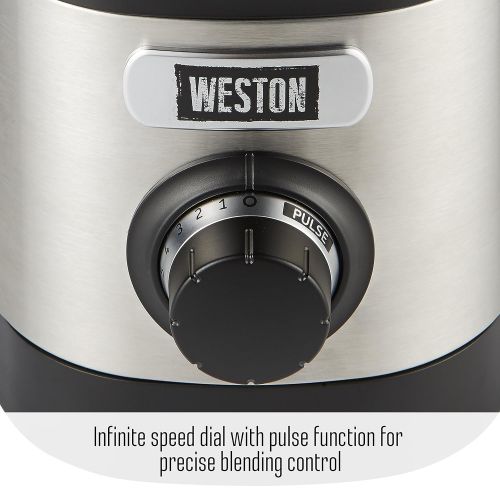  Weston 58917 32 oz 1.6 hp Pro Series Blender with Sound Shield, Stainless Steel/Black