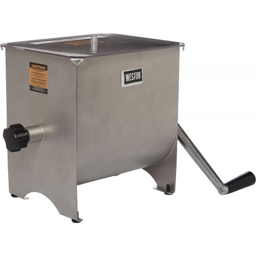  Weston Stainless Steel Meat Mixer, 44-Pound Capacity (36-2001-W), Removable Mixing Paddles