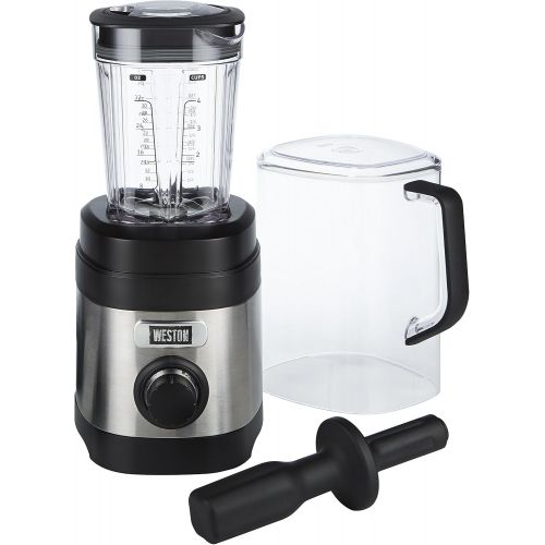  Weston 58918 Sound Shield and 20oz Personal Jar Pro Series 1.6hp 32oz Blender, Black and Stainless Steel