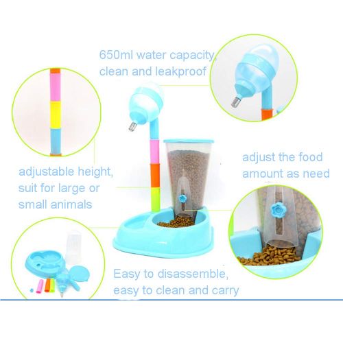  Westspark Pet Cafe Feeder Self-Dispensing Food Gravity Automatic Replendish Station Waterer for Dog Cat Animal Puppy Dry Food Storage Bottle Bowl Dish Stand