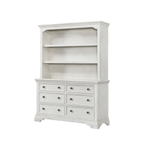  Westwood Design Olivia Convertible Hutch Bookcase, Brushed White