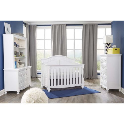  Westwood Design Monterey Bedford Baby Combo Hutch with Touchlights,White