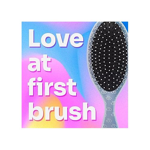  Wet Brush Original Detangling Brush, Elsa (Disney 100) - Detangler Brush with Soft & Flexible Bristles - Detangling Brush for Curly Hair - Tangle-Free Brush for Straight, Thick, & Wavy Hair