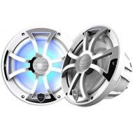 Wet Sounds REVO 8-XSW-SS White XSStainless Overlay Grill 8 Inch Marine LED Coaxial Speakers (Pair)