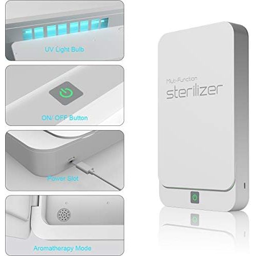  Wetekit Phone Uv Sanitizer, Portable Uv Light Cell Phone Sterilizer, Aromatherapy Function Disinfector, Cell Phone Cleaners Uv Light Sanitzier Box for iOS Android Smartphones Jewel