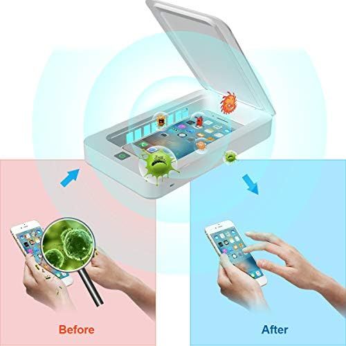  Wetekit Phone Uv Sanitizer, Portable Uv Light Cell Phone Sterilizer, Aromatherapy Function Disinfector, Cell Phone Cleaners Uv Light Sanitzier Box for iOS Android Smartphones Jewel