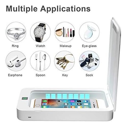  Wetekit Phone Uv Sanitizer, Portable Uv Light Cell Phone Sterilizer, Aromatherapy Function Disinfector, Cell Phone Cleaners Uv Light Sanitzier Box for iOS Android Smartphones Jewel