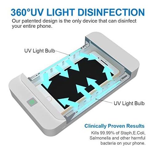  Wetekit Phone Uv Sanitizer, Portable Uv Light Cell Phone Sterilizer, Aromatherapy Function Disinfector, Cell Phone Cleaners Uv Light Sanitzier Box for iOS Android Smartphones Jewel