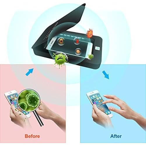  Wetekit Phone Uv Sanitizer, Portable Uv Light Cell Phone Sterilizer, Aromatherapy Function Disinfector, Cell Phone Cleaners Uv Light Sanitzier Box for iOS Android Smartphones Jewel