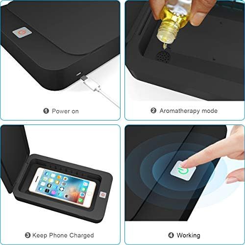  Wetekit Phone Uv Sanitizer, Portable Uv Light Cell Phone Sterilizer, Aromatherapy Function Disinfector, Cell Phone Cleaners Uv Light Sanitzier Box for iOS Android Smartphones Jewel