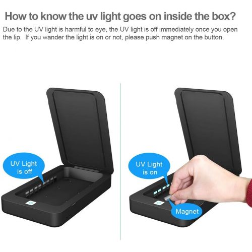  Wetekit Phone Uv Sanitizer, Portable Uv Light Cell Phone Sterilizer, Aromatherapy Function Disinfector, Cell Phone Cleaners Uv Light Sanitzier Box for iOS Android Smartphones Jewel