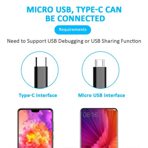  [아마존 핫딜]  [아마존핫딜]2-in-1 USB Type C/Micro USB to HDMI Cable 6.6ft, Weton MHL to HDMI Adapter 1080P HD HDTV Mirroring &Charging Cable, Digital AV Video Adapter for All Android Smartphones to TV/Proje