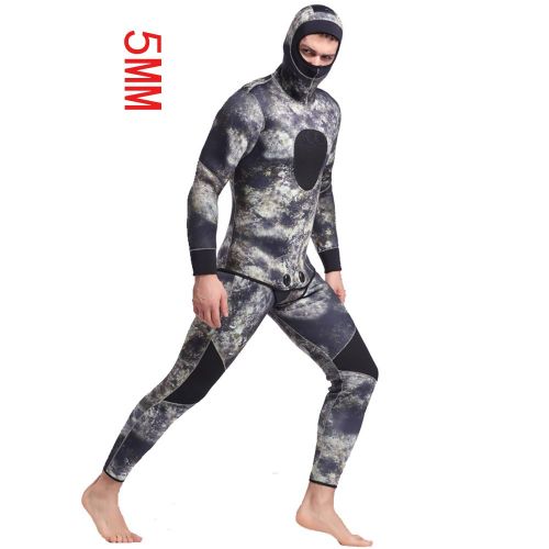  Wetsuit 2 Piece Mens Spearfishing Camouflage Camo 3mm/5mm Jumpsuit Fullsuit Diving, Snorkeling & Swimming