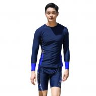 Wetsuit Sailboat Quick-Drying Diving Suit Mens Large Size Elastic Long Sleeve Shorts 2 Piece Set Swimsuit Snorkeling Sunscreen Swimming Canoe Surfboard Jellyfish Clothing MUMUJIN (