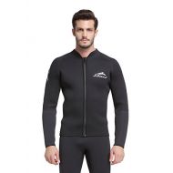 Wetsuit Top Keep Warm Men’s 5mm Wetsuits Jacket Long Sleeve Neoprene Zipper up for Dive Surf Kayak