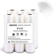 Wevac Fit Vacuum Sealer Bags Rolls 8”x16’ 3 pack for Food Saver, Seal a Meal, Nesco. Commercial Grade, BPA Free, Heavy Duty, Puncture Prevention, Great for vac storage, Meal Prep o