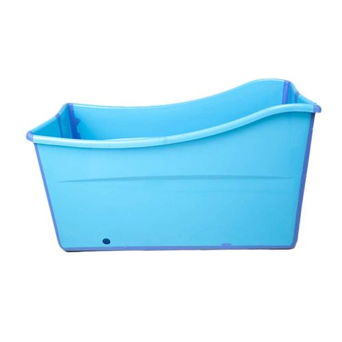  [아마존베스트]Weylan Tec Large Foldable Bath Tub Bathtub For Adult Children Baby Toddler Blue