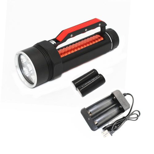  Whaitfire Professional Scuba Diving Lights Torch, 395nm UV Ultraviolet Light Diving Flashlight, Batteries and Charger Included