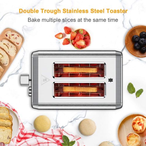  [아마존베스트]Toasters 2 Slice Best Rated Prime, whall Stainless Steel,Bagel Toaster - 6 Bread Shade Settings,Bagel/Defrost/Cancel Function,1.5in Wide Slots,Removable Crumb Tray,for Various Brea