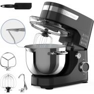 Stand Mixer, whall 12-Speed Tilt-Head Kitchen Mixer, Electric Food Mixer with Dough Hook/Wire Whip/Beater, 4.5QT Stainless Steel Bowl, for Baking Bread,Cakes,Cookie,Pizza,Egg,Salad