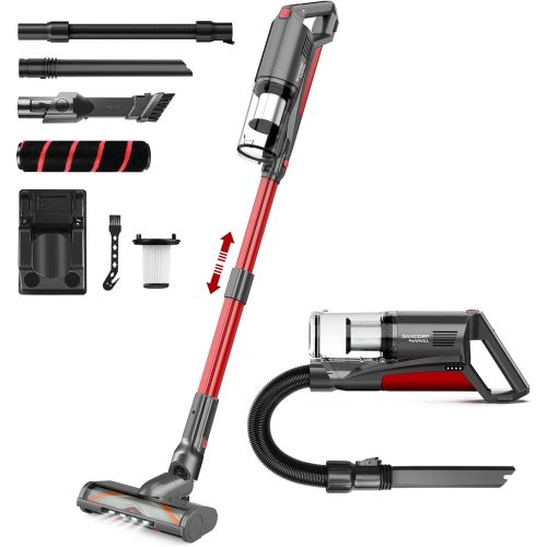  Cordless Vacuum Cleaner,Aucma by whall Cordless Stick Vacuum with 22Kpa Suction, 250W Motor 3 Working Mode up to 50mins Runtime,2200mAh Handheld 5 in 1 Lightweight Vacuum Cleaner f