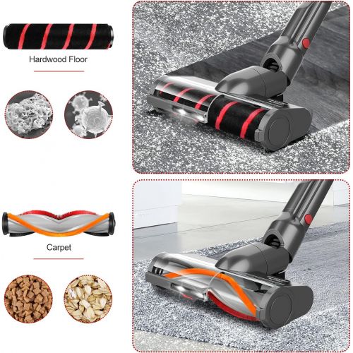  Cordless Vacuum Cleaner,Aucma by whall Cordless Stick Vacuum with 22Kpa Suction, 250W Motor 3 Working Mode up to 50mins Runtime,2200mAh Handheld 5 in 1 Lightweight Vacuum Cleaner f