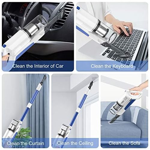  Cordless Vacuum Cleaner, whall Upgraded 22Kpa Suction 280W Brushless Motor 4 in 1 Cordless Stick Vacuum Cleaner, Lightweight Handheld Vacuum for Home Pet Hair Carpet Hard Floor,up