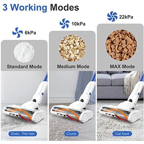  Cordless Vacuum Cleaner, whall Upgraded 22Kpa Suction 280W Brushless Motor 4 in 1 Cordless Stick Vacuum Cleaner, Lightweight Handheld Vacuum for Home Pet Hair Carpet Hard Floor,up