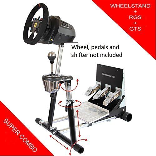  Wheel Stand Pro SuperTX Deluxe Wheel Stand w/ RGS & GTS. Compatible With Thrustmaster T300RS, T258, TX Leather, T150/T150 Pro/TMX/TMX Pro,GT, TX458, TS-W, TS-PC & T500RS Wheel & Pe