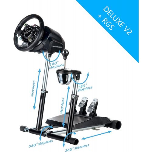  [아마존베스트]Wheel Stand Pro SuperTX Deluxe Wheel Stand w/ RGS & GTS. Compatible With Thrustmaster T300RS, TX Leather, T150/T150 Pro/TMX/TMX Pro, GT, TX458, TS-W, TS-PC & T500RS. V2. Wheel & Pe