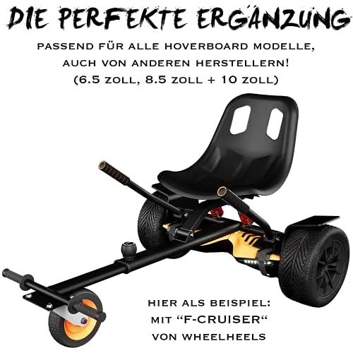  Wheelheels Premium Hovercart, Gefedertes Hoverkart fuer Hoverboards, Self-Balance Scooter, Balance Scooter