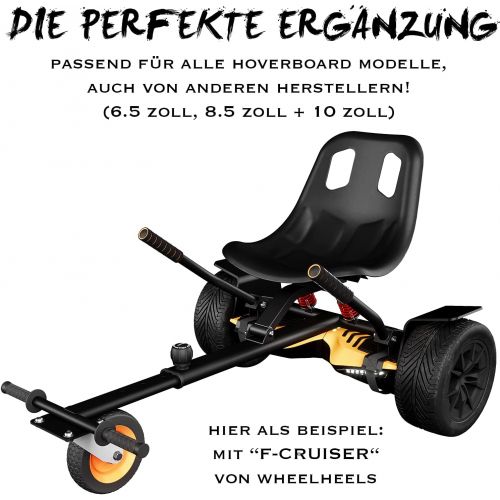  Wheelheels Premium Hovercart, Gefedertes Hoverkart fuer Hoverboards, Self-Balance Scooter, Balance Scooter