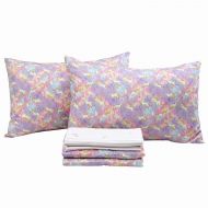 Where Brandream Pink Unicorn Bedding Sets Queen Size Girls Unicorn Sheets 100% Cotton Bed Sheet Set Deep Pocket 18 Inch(1 Top Sheet + 1 Fitted Sheet + 2 Pillowcases)